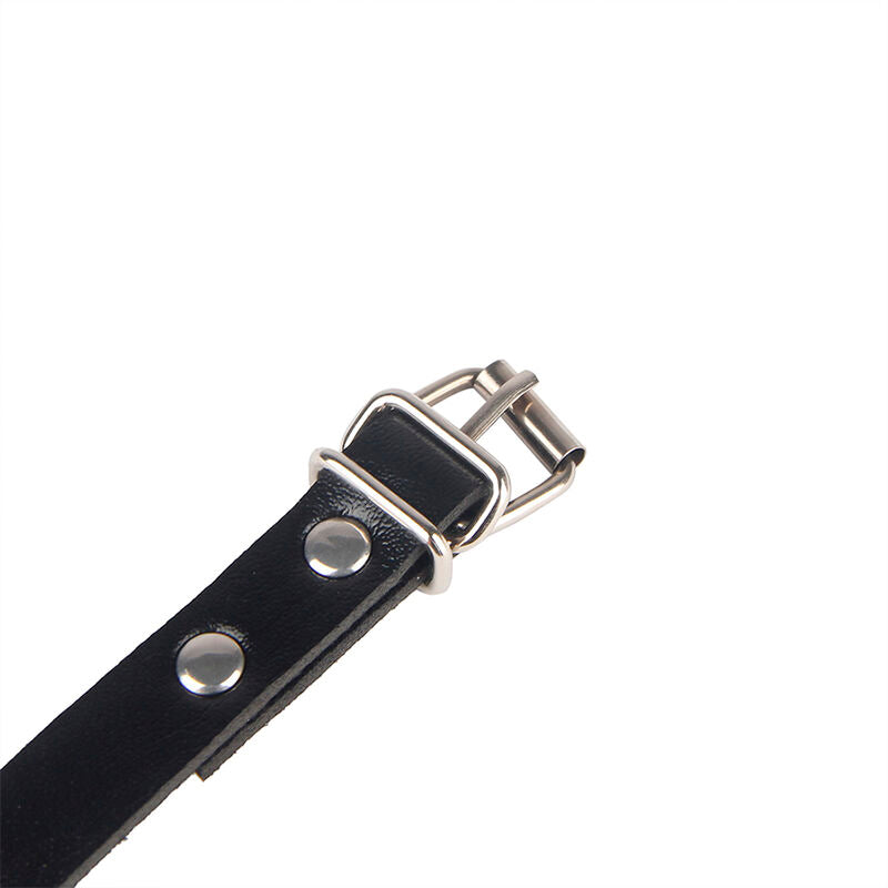 SUBBLIME - 953690 KAJDANKI Z PASKIEM BONDAGE CZARNE JEDNORAZOWY ROZMIAR