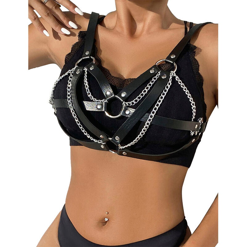 SUBBLIME - 953713 PUNK BONDAGE PASEK METALOWA KLAMRA CZARNY JEDNORAZOWY ROZMIAR