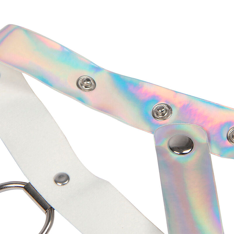 SUBBLIME - 953737 SZELKA PIERSIOWA Z KÓŁKAMI I ŁAŃCUCHAMI SREBRNA JEDNORAZOWY ROZMIAR