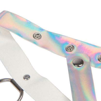 SUBBLIME - 953737 SZELKA PIERSIOWA Z KÓŁKAMI I ŁAŃCUCHAMI SREBRNA JEDNORAZOWY ROZMIAR