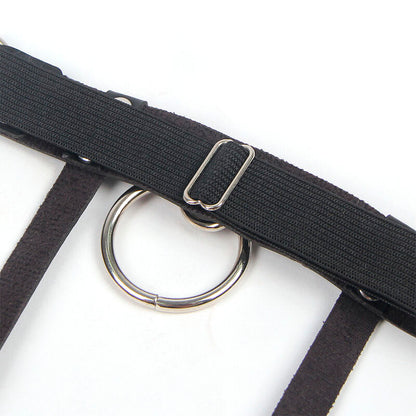 SUBBLIME - 953744 REGULOWANA SKÓRZANA PODWIĄZKA PUNK CZARNA JEDNORAZOWA