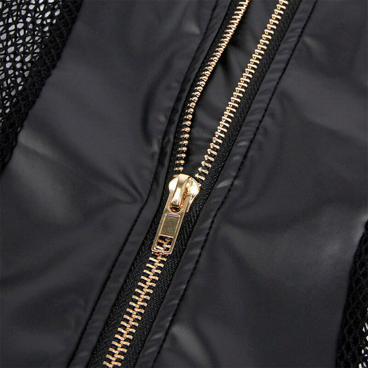 SUBBLIME - 954451 SEKSOWNA SUKIENKA Z SIATKI SKÓRZANA CZARNA L/XL