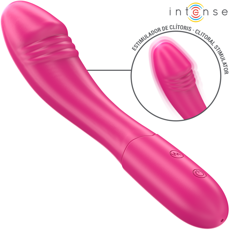INTENSE - WIBRATOR BELINDA 19 CM ELASTYCZNY 10 WIBRACJI RÓŻOWY