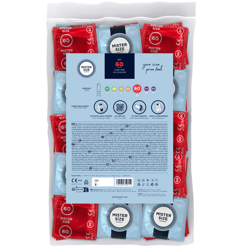 MISTER SIZE - ROZMIAR PREZERWATYWY XL 60 MM (100 SZTUK)