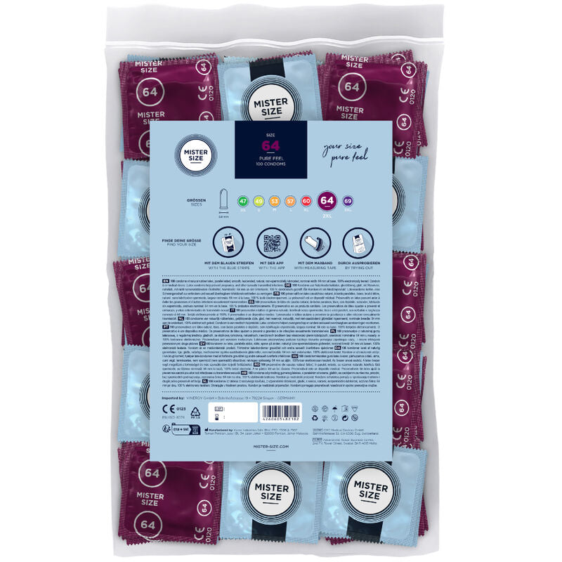 MISTER SIZE - PREZERWATYWY ROZMIAR XXL 64 MM (100 SZTUK)
