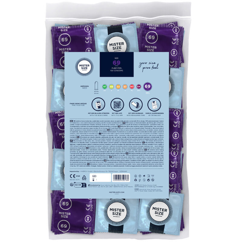 MISTER SIZE - PREZERWATYWY ROZMIAR XXXL 69 MM (100 SZTUK)
