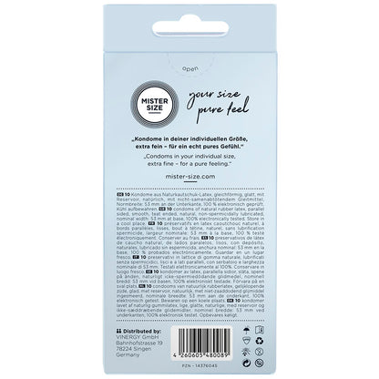 MISTER SIZE - ROZMIAR PREZERWATYWY M 53 MM (10 SZTUK)