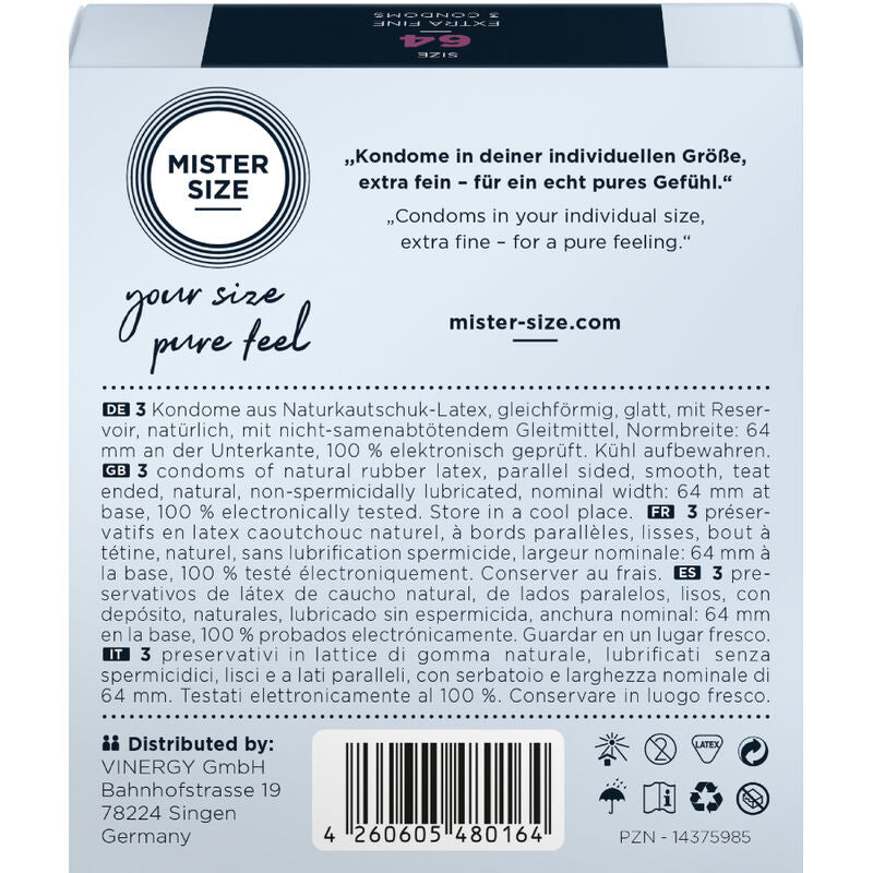 MISTER SIZE - PREZERWATYWY ROZMIAR XXL 64 MM (3 SZTUKI)
