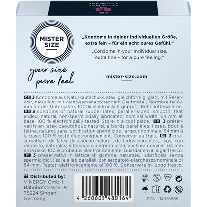 MISTER SIZE - PREZERWATYWY ROZMIAR XXL 64 MM (3 SZTUKI)