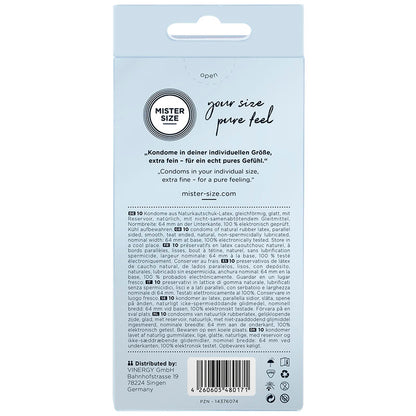 MISTER SIZE - PREZERWATYWY ROZMIAR XXL 64 MM (10 SZTUK)