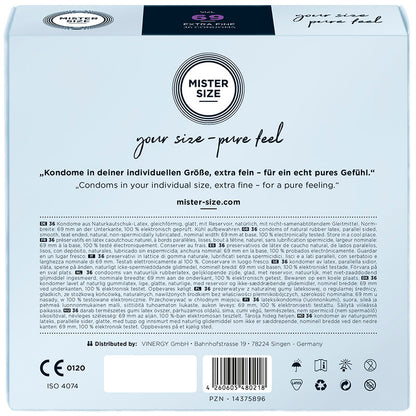 MISTER SIZE - PREZERWATYWY ROZMIAR XXXL 69 MM (36 SZTUK)