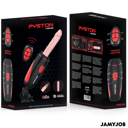 JAMYJOB - PYSTON BASE AUTOMATYCZNY MASTURBATOR Z PILOTEM STEROWANYM DILDO
