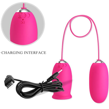 PRETTY LOVE - WIBRACYJNE JAJECZKO DAISY + JĘZYK STYMULUJĄCY ŁECHTACZKĘ RÓŻOWY