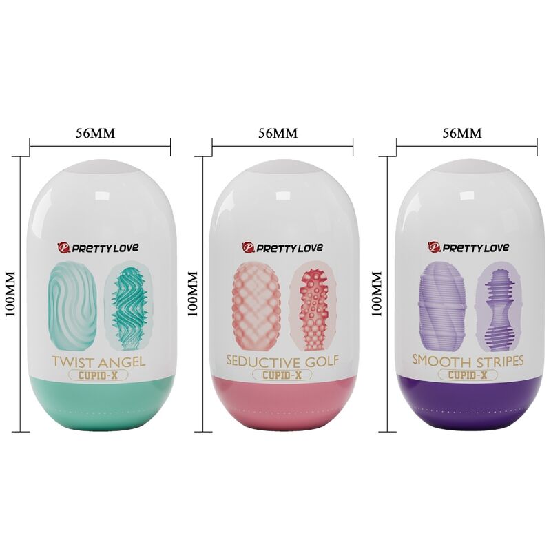 PRETTY LOVE - CUPID X 18 MĘSKICH MASTURBATORÓW RÓŻNE TEKSTURY