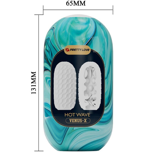 PRETTY LOVE - HOT WAVE SILIKONOWY MĘSKI MASTURBATOR BIAŁY