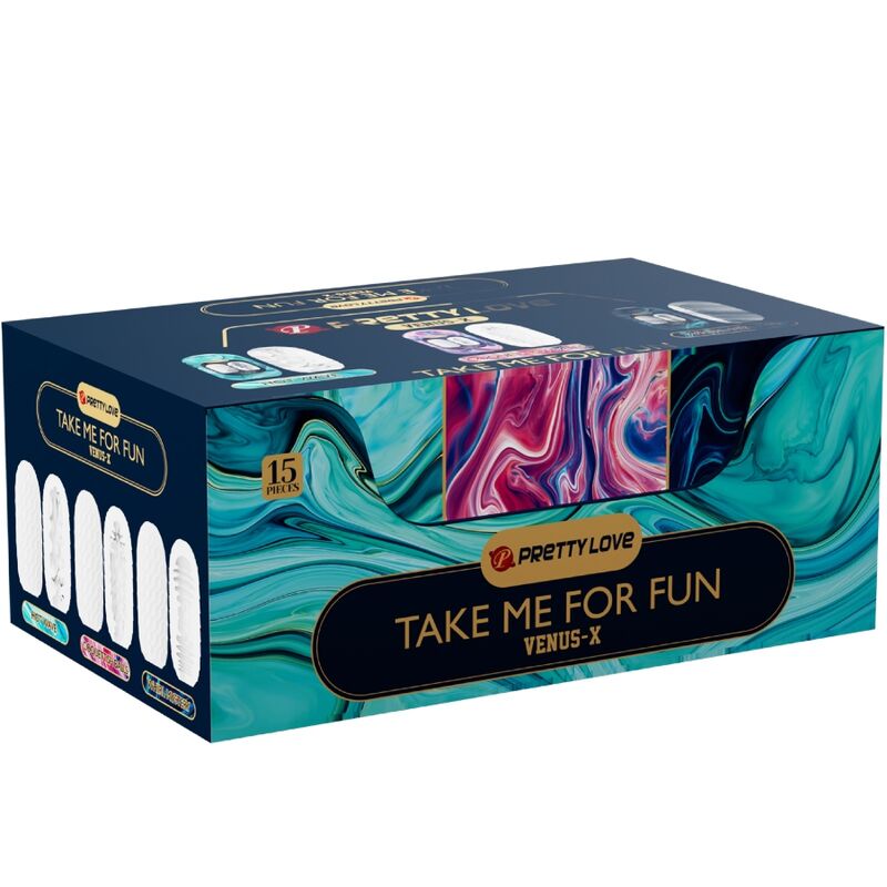 PRETTY LOVE - VENUS X 15 SILIKONOWY MĘSKI MASTURBATOR BIAŁE