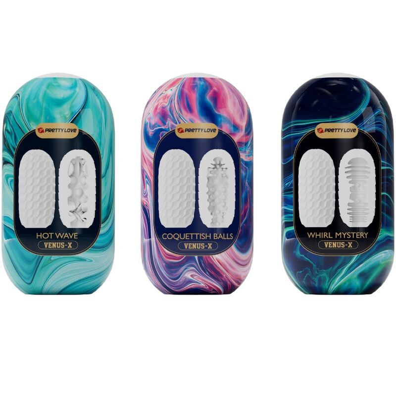 PRETTY LOVE - VENUS X 15 SILIKONOWY MĘSKI MASTURBATOR BIAŁE