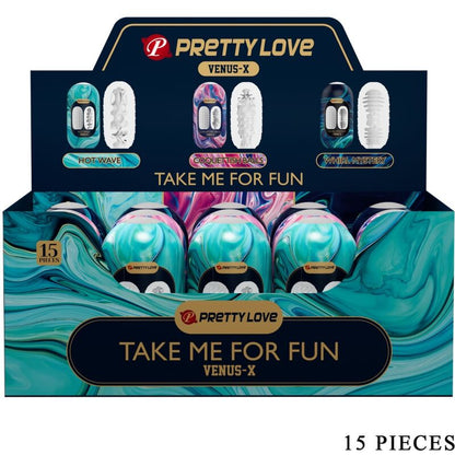 PRETTY LOVE - VENUS X 15 SILIKONOWY MĘSKI MASTURBATOR BIAŁE