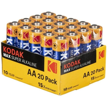 KODAK - MAX BATERIE ALKALICZNE AA LR6 OPAKOWANIE * 20 BATERII