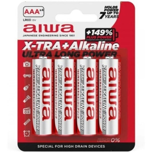 AIWA - X-TRA ALKALINE AAA BATERIA ALKALICZNA LR03 BLISTER*4