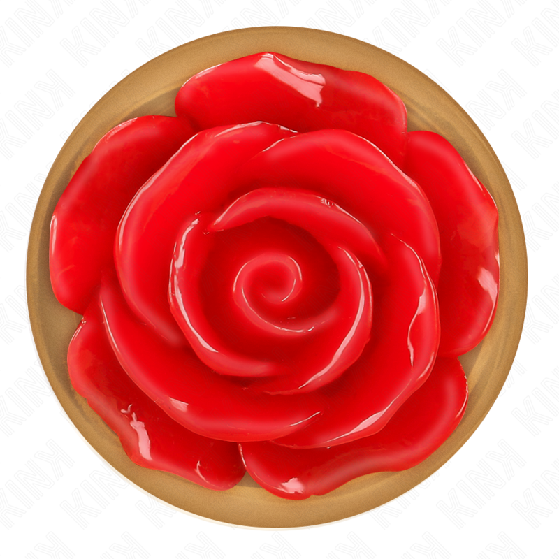 KINK - RÓŻOWY ZŁOTY KOREK ANALNY Z CZERWONĄ RÓŻĄ