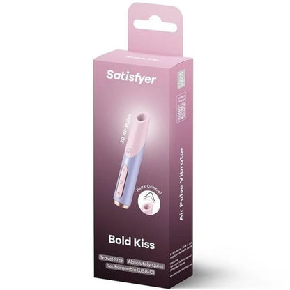 SATISFYER - STYMULATOR ŁECHTACZKI BOLD KISS WAVE RÓŻOWY / FIOLETOWY