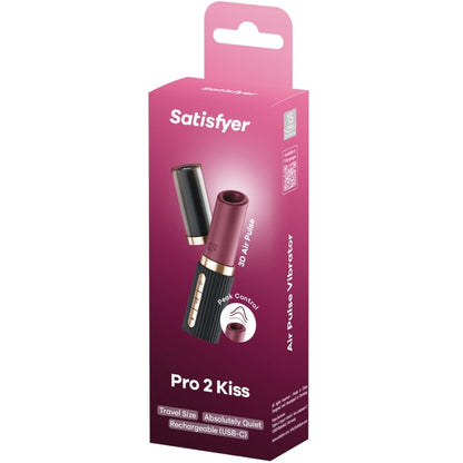 SATISFYER - PRO 2 KISS WAVE STYMULATOR ŁECHTACZKI GRANATOWY / CZARNY