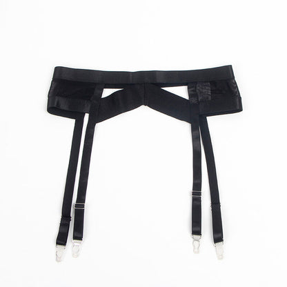 SUBBLIME - 955236 CZARNY BIUSTONOSZ BONDAGE Z KOMPLETNYMI POŃCZĄŻKAMI S/M