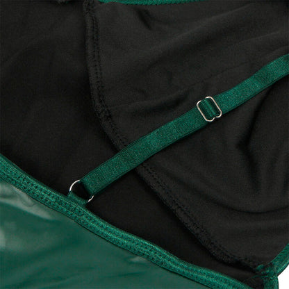 SUBBLIME - 955441 SUKIENKA Z ZIELONYMI SKÓRZANYMI RAMIĄCZKAMI L/XL