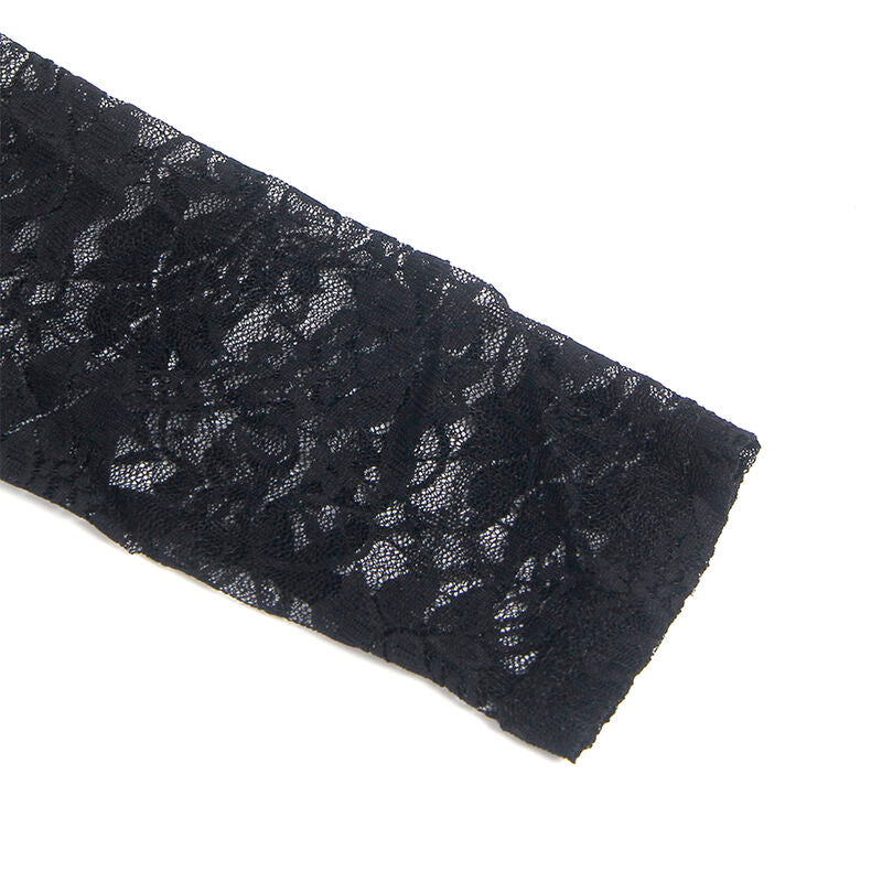 SUBBLIME - 955601 SUKIENKA Z DŁUGIM RĘKAWEM I CZARNĄ KORONKĄ L/XL