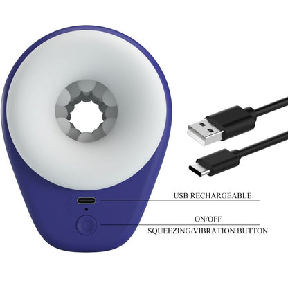 PRETTY LOVE - DJ LADY MĘSKI MASTURBATOR Z WIBRACJĄ 5 USTAWIEŃ FIOLETOWY