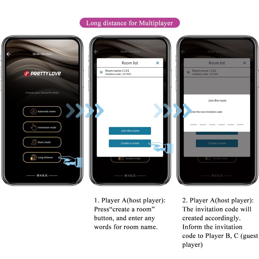 PRETTY LOVE - LEVIATHAN WIBRATOR STEROWANY APLIKACJĄ FIOLETOWY