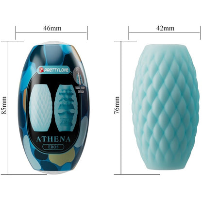 PRETTY LOVE - ATHENA EROS SILIKONOWY MĘSKI MASTURBATOR NIEBIESKI