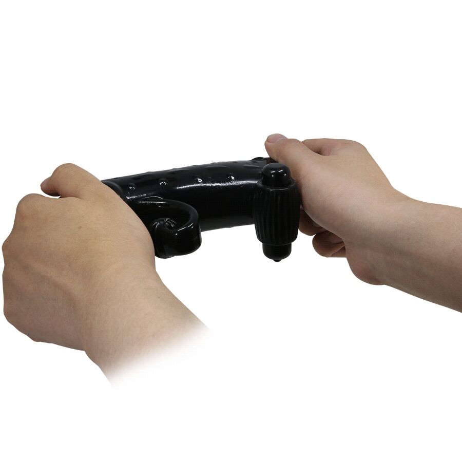 ROMANCE - WIBRACYJNY RĘKAW NA PENISA CZARNY
