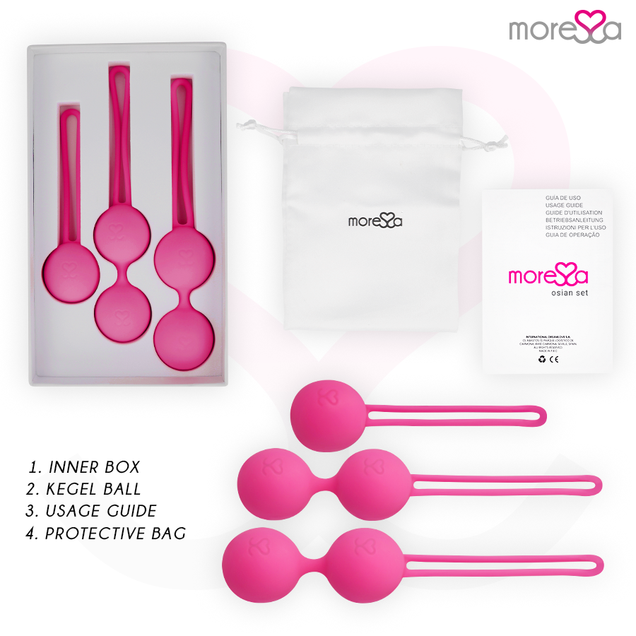 MORESSA - ZESTAW OSIAN PREMIUM SILICONE PINK (Osian One - 51 g | Osian Two - 101 g | Osian Three 85 g)