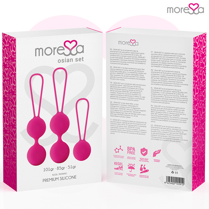 MORESSA - ZESTAW OSIAN PREMIUM SILICONE PINK (Osian One - 51 g | Osian Two - 101 g | Osian Three 85 g)