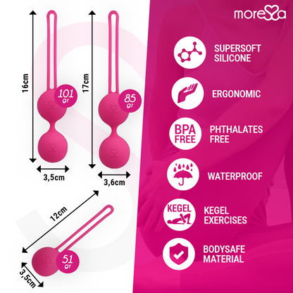 MORESSA - ZESTAW OSIAN PREMIUM SILICONE PINK (Osian One - 51 g | Osian Two - 101 g | Osian Three 85 g)