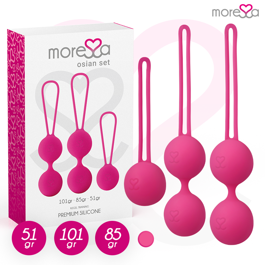 MORESSA - ZESTAW OSIAN PREMIUM SILICONE PINK (Osian One - 51 g | Osian Two - 101 g | Osian Three 85 g)