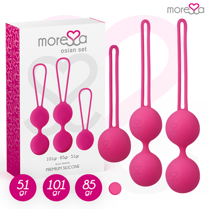 MORESSA - ZESTAW OSIAN PREMIUM SILICONE PINK (Osian One - 51 g | Osian Two - 101 g | Osian Three 85 g)