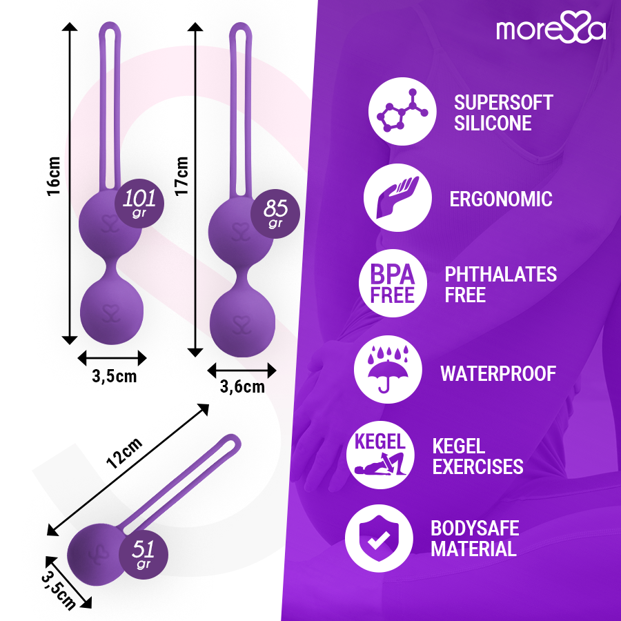 MORESSA - ZESTAW OSIAN PREMIUM LILAC SILICONE