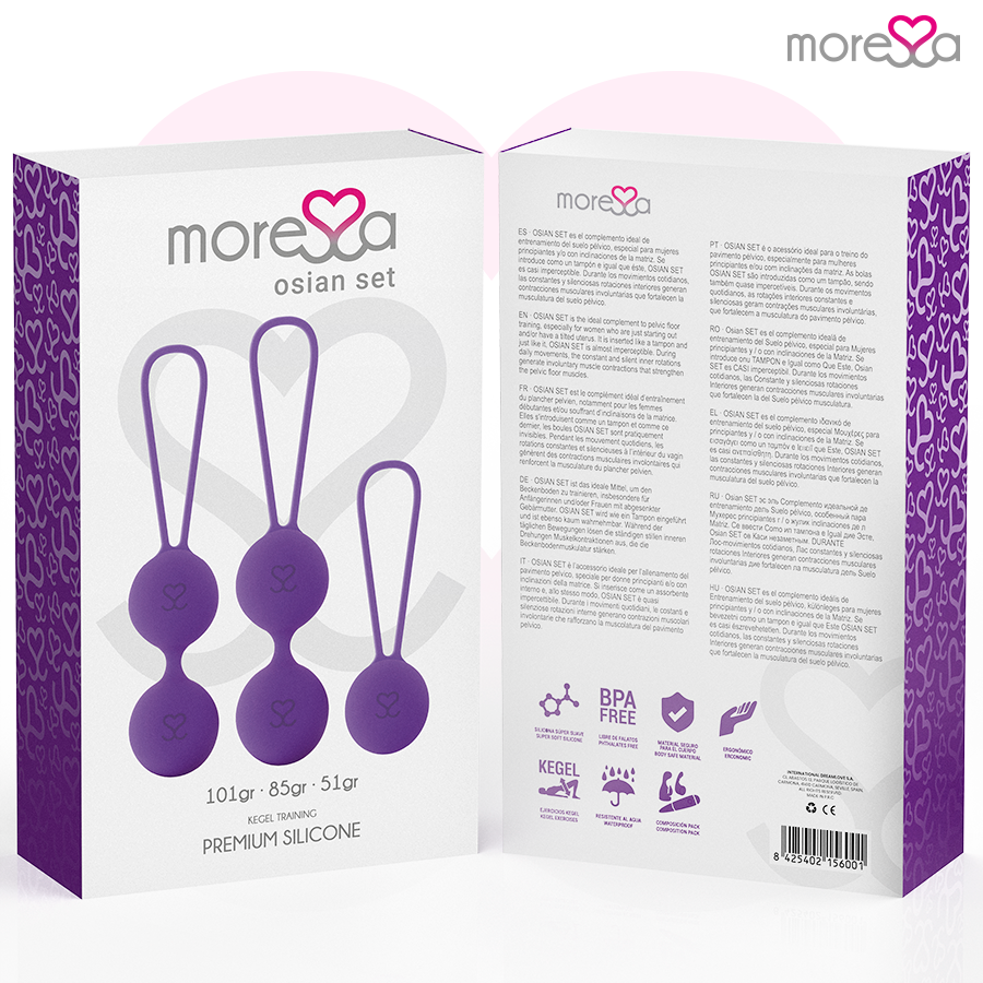 MORESSA - ZESTAW OSIAN PREMIUM LILAC SILICONE