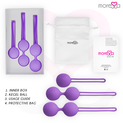 MORESSA - ZESTAW OSIAN PREMIUM LILAC SILICONE