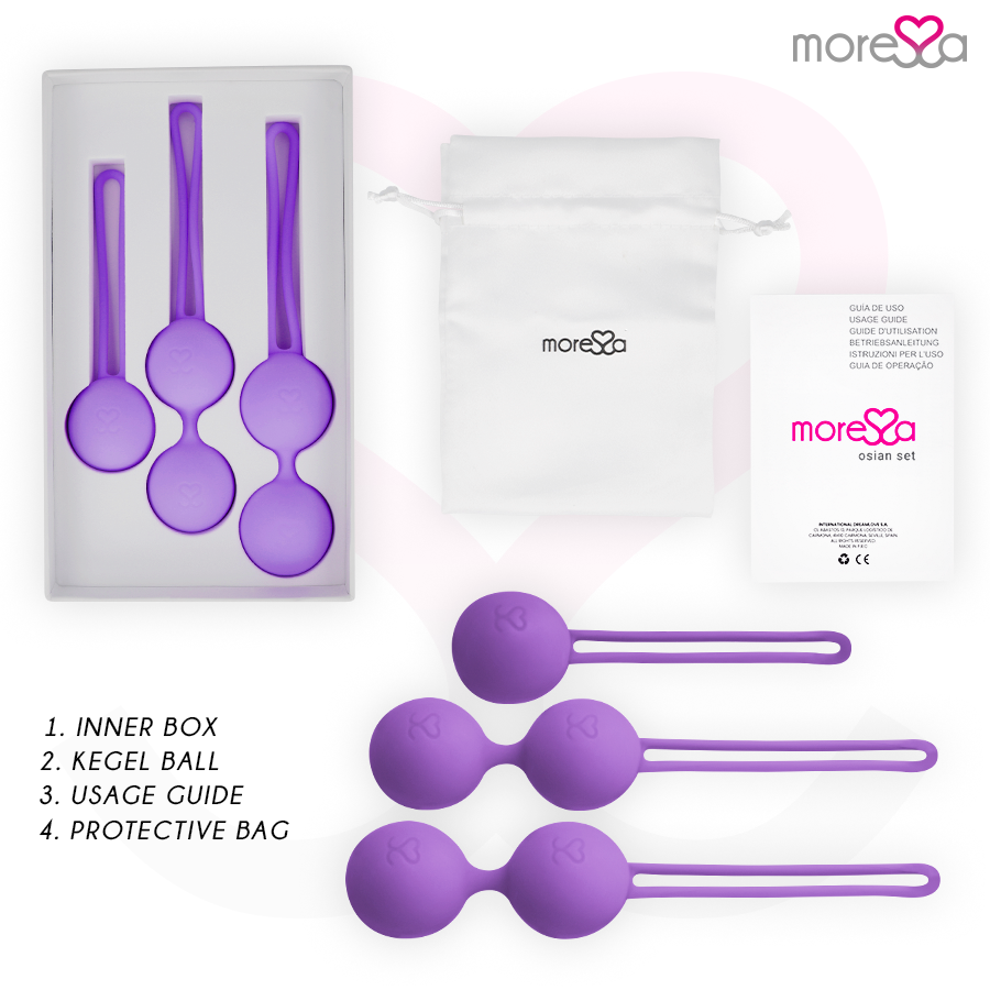 MORESSA - ZESTAW OSIAN PREMIUM LILAC SILICONE