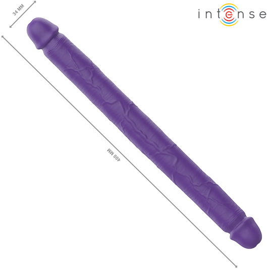 INTENSE - GUNTER DILDO PODWÓJNY WIBRATOR 40 CM FIOLETOWY PILOT