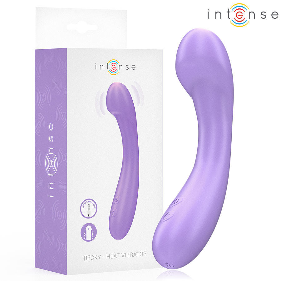 INTENSE - WIBRATOR BECKY 19 CM PODGRZEWANY 7 WIBRACJI FIOLETOWY
