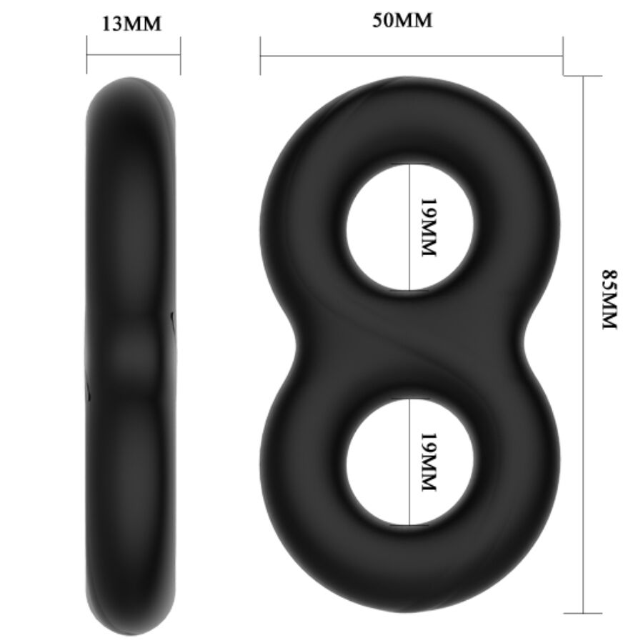 CRAZY BULL - PODWÓJNY PIERŚCIEŃ SILIKONOWY INFINITY