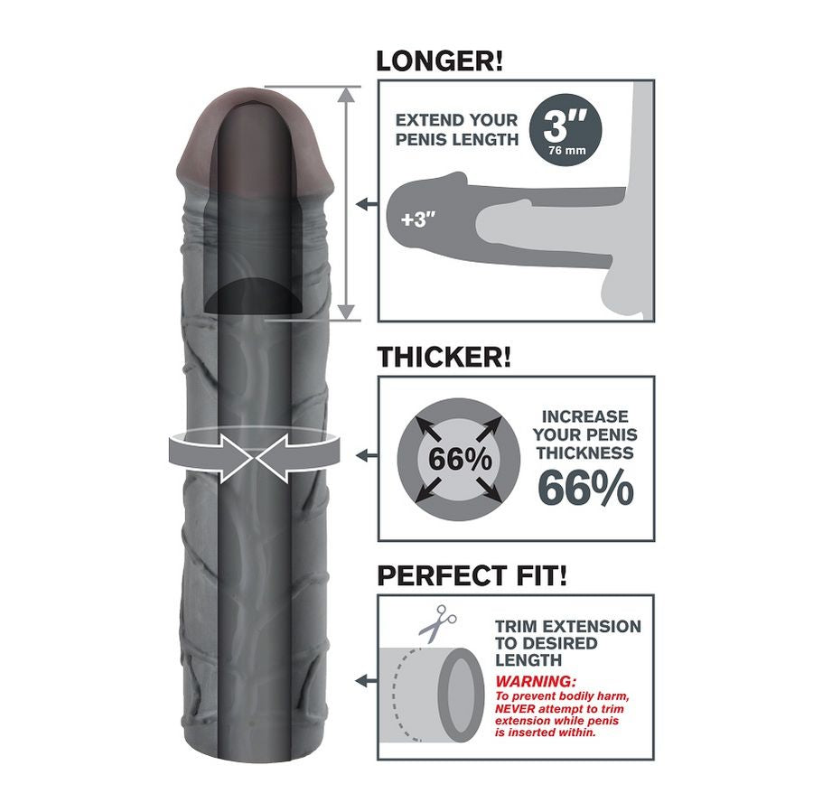 FANTASY X-TENSIONS - MEGA 3 PRZEDŁUŻENIE CZARNE