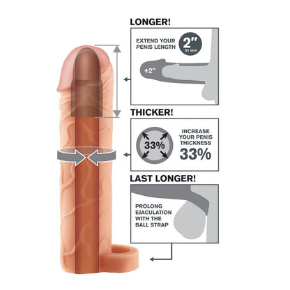 FANTASY X-TENSIONS - IDEALNY 2-PRZEDŁUŻAJĄCY PASEK NA PIŁKI SKÓRA