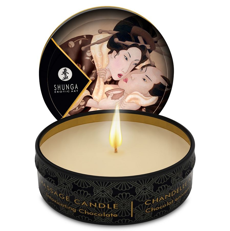 SHUNGA - MINI CARESS BY CANDELIGHT CZEKOLADOWA ŚWIECA DO MASAŻU 30 ML