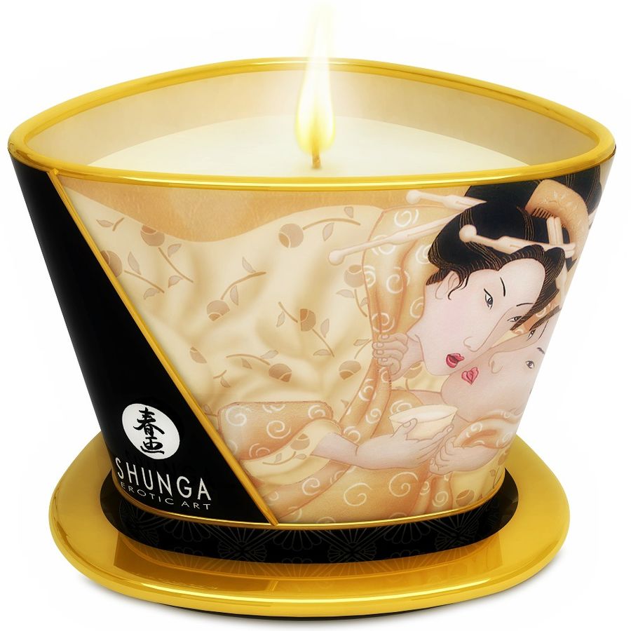 SHUNGA - MINI CARESS BY CANDELIGHT WANILIOWA ŚWIECA DO MASAŻU 170 ML